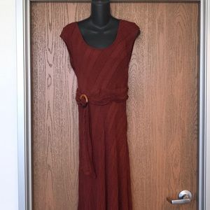 Rust Anthropology Maxi Dress size 12